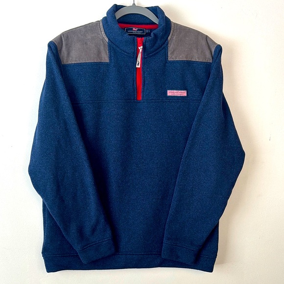 Vineyard Vines Saltwater Fleece Shep Shirt Quarter Zip in...